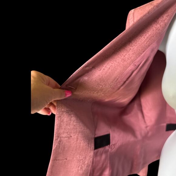 Vintage Adriana Papell Petites Dusty Rose Jewel Tone Jacquard Blazer Size‎ 10P - Picture 4 of 7